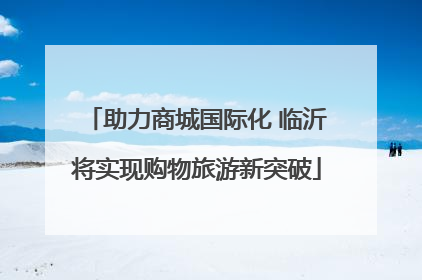 助力商城国际化 临沂将实现购物旅游新突破